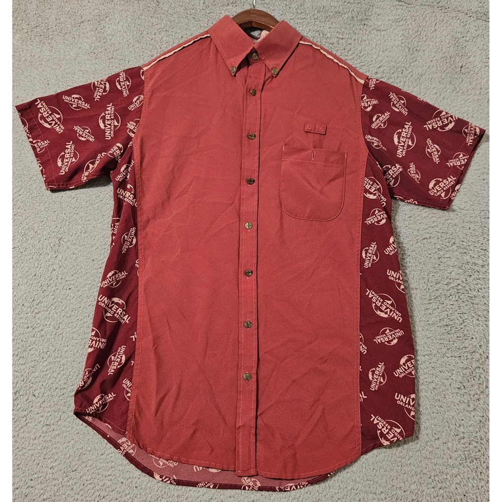 UNIVERSAL Studios Orlando Resort Entrance‎ Logo Uniform Shirt Superior Red Small